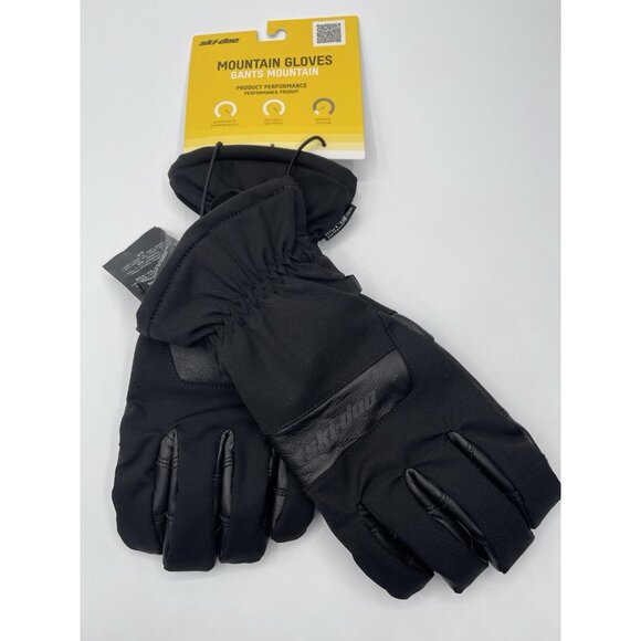 Ski-Doo  Mountain Gloves Flexible Terrain Race Black Size 3XL Leather Trim - Picture 1 of 7